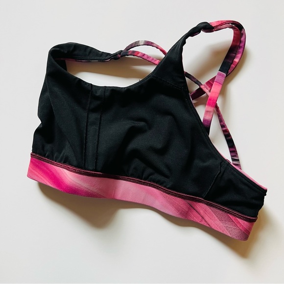 🛑SOLD🛑Lululemon Energy Bra *Nulux Size 8 Central saint martins Pink black - Picture 4 of 11